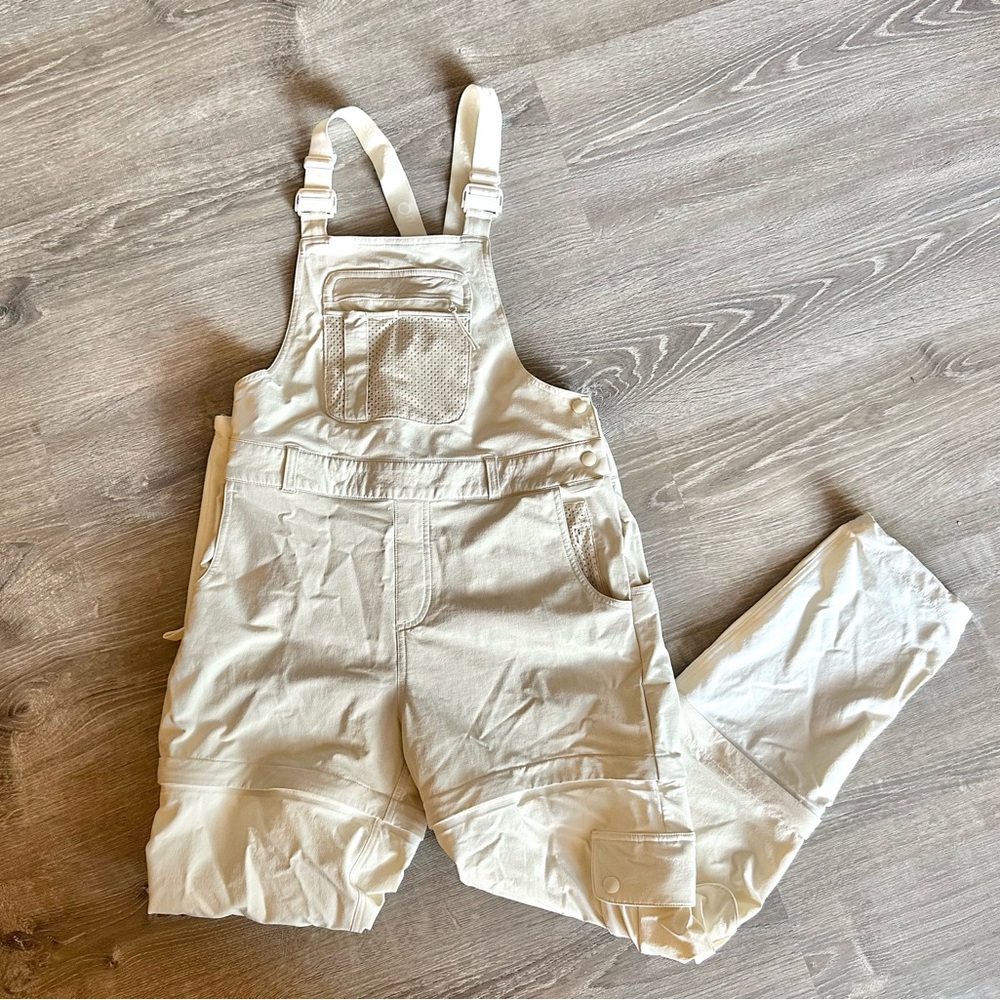Outdoor Voices RecTrek Zipoff Overalls Linen Vanilla
